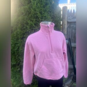 Lululemon Softstreme Quarter Zip dusty pink no neck tag